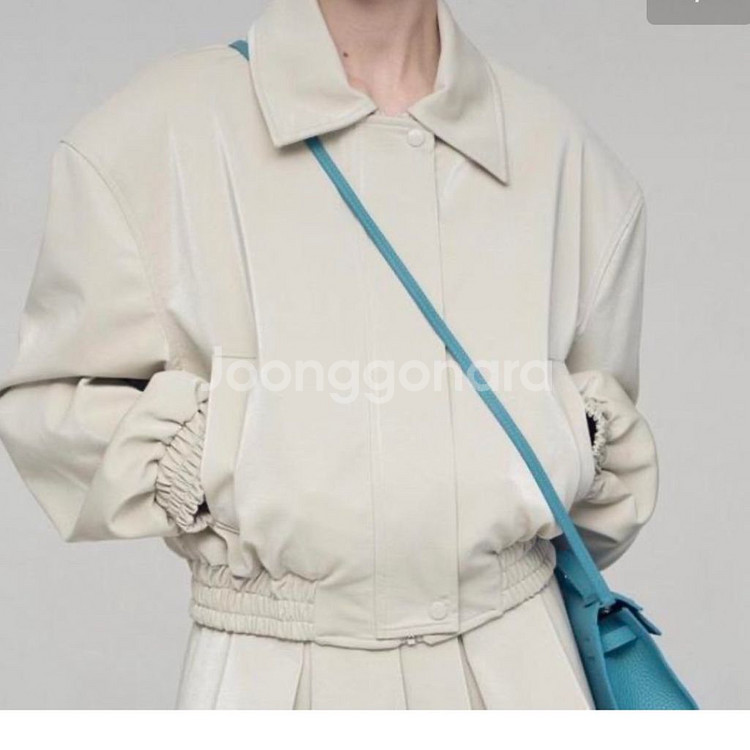 여성 레더 가죽 집업 자켓 블루종 항공점퍼--1