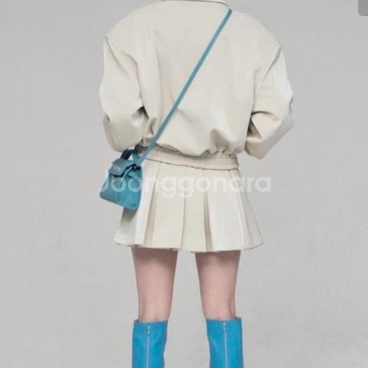 여성 레더 가죽 집업 자켓 블루종 항공점퍼--2