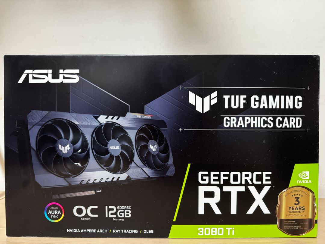 ASUS TUF rtx3080ti 미개봉 (69만원)