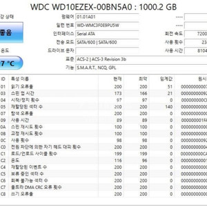 wd hdd 1tb blue 1개 , purple 1개