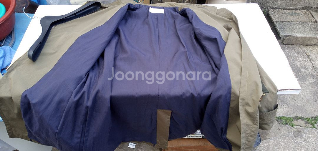 한섬 타임 바람막이 짚업코트 상태우수--5