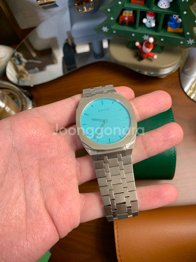 구찌 25H 시계[새상품, 정품, 38MM, 오션블루]--5
