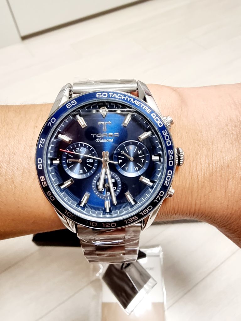 새상품 토르소 T503M 블루 카시오페아 다이아 시계
