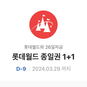 롯데월드 종일권 1+1