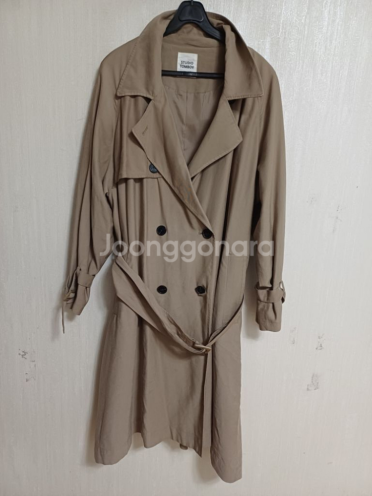 스튜디오톰보이 봄.가을 더블 트렌치코트(오버핏95100--7