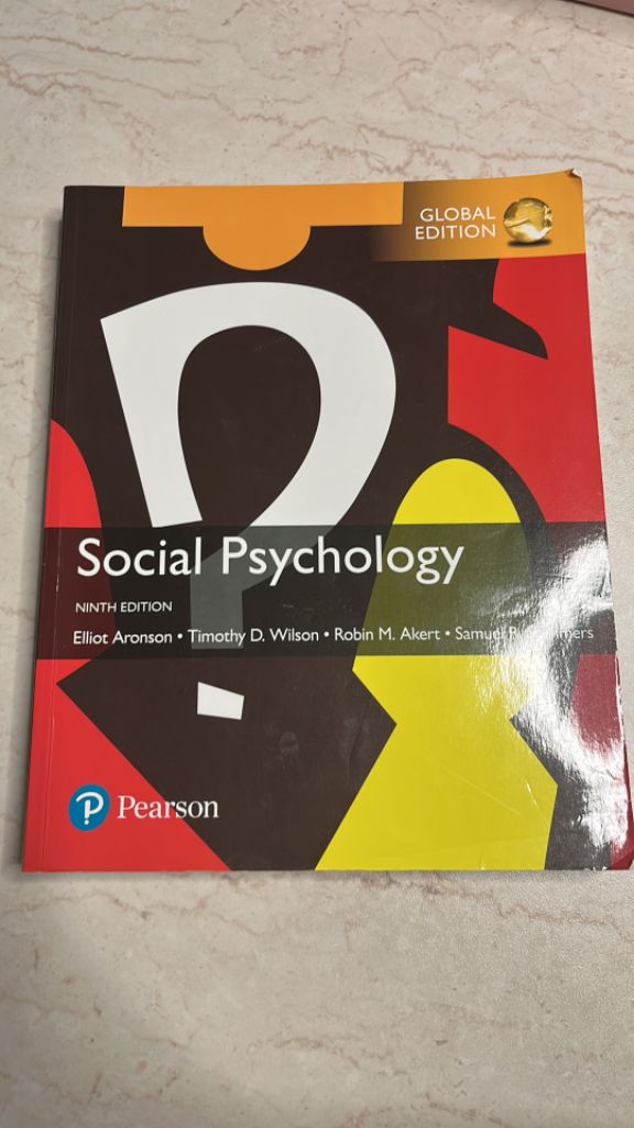 Social Psychology 9th edition