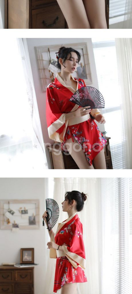 이벤트 기모노 가운 3종세트 S~L--5