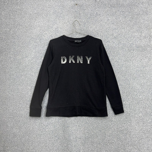 DKNY 프린팅 블랙 맨투맨 S