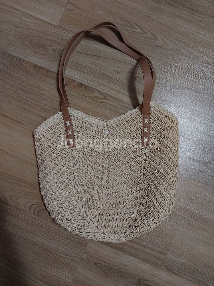 라탄백 왕골백 밀짚 숄더백 38x36--0