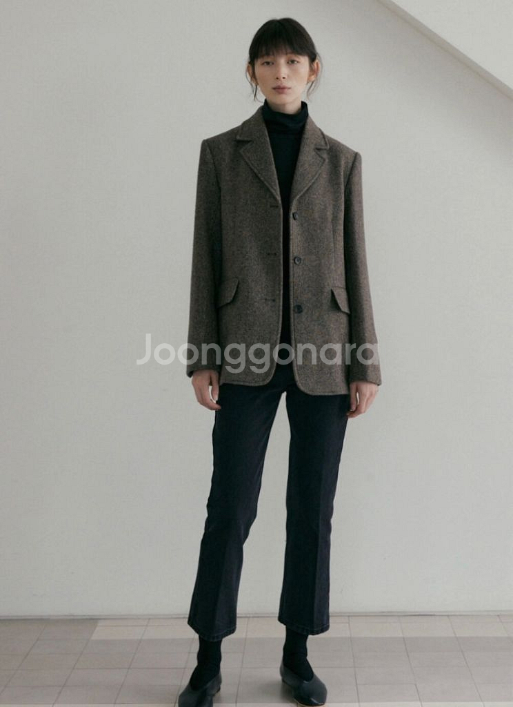 링서울 울 블랜디드 클래식 자켓 (브라운)--1