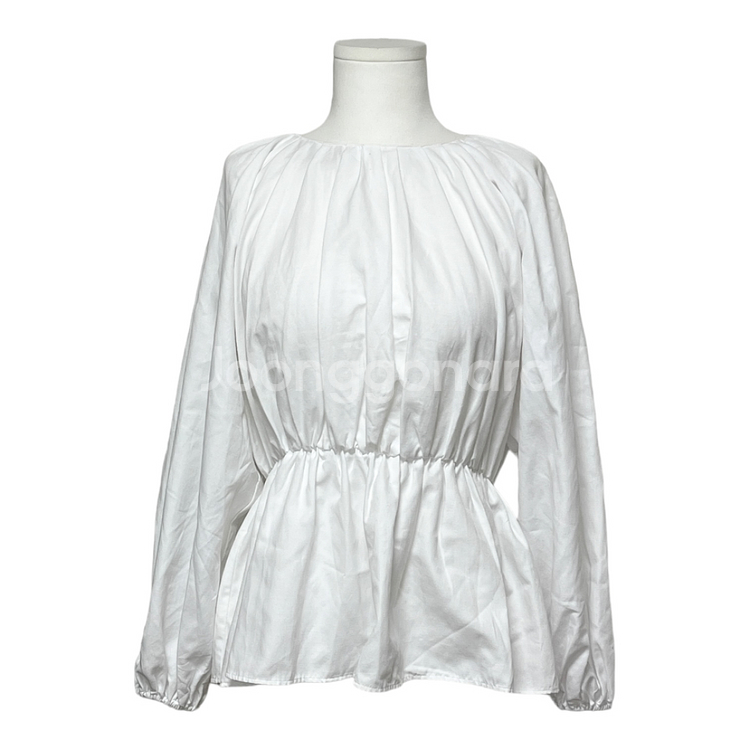 ZARA 자라 주름 블라우스 화이트 XS--0