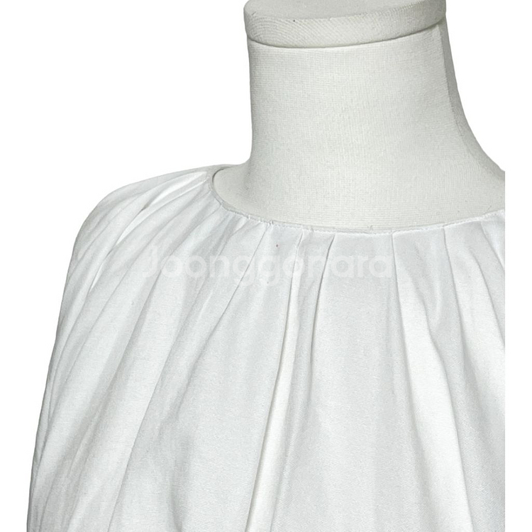 ZARA 자라 주름 블라우스 화이트 XS--4