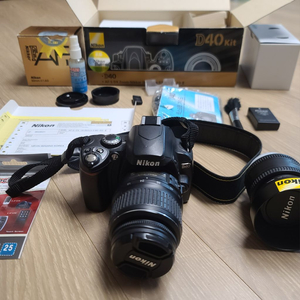 니콘 D40 kit + 18-55 dx + 1:1.8D