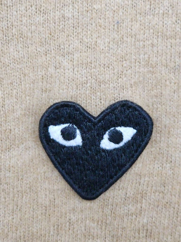 (정품)꼼데가르송 가디건 베이지 블랙와펜 AZ N024--3