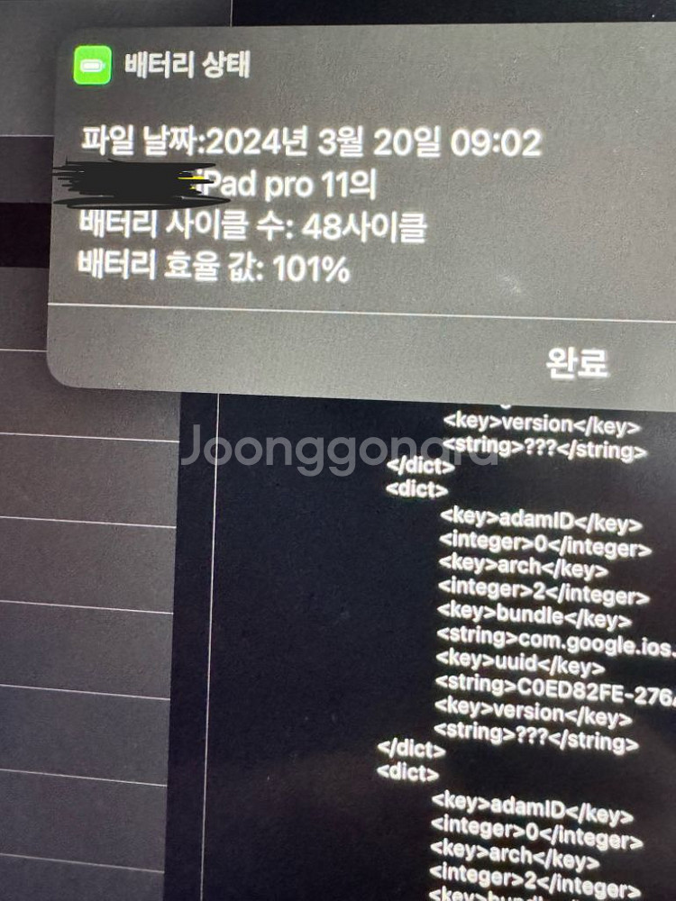 아이패드 프로 11인치 3세대 128 + 애플펜슬2세대--2