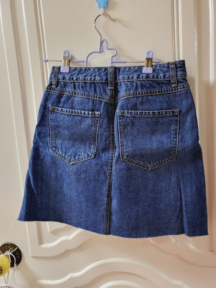스파오 청치마 데님치마 스커트 미니스커트 데님스커트 청--1