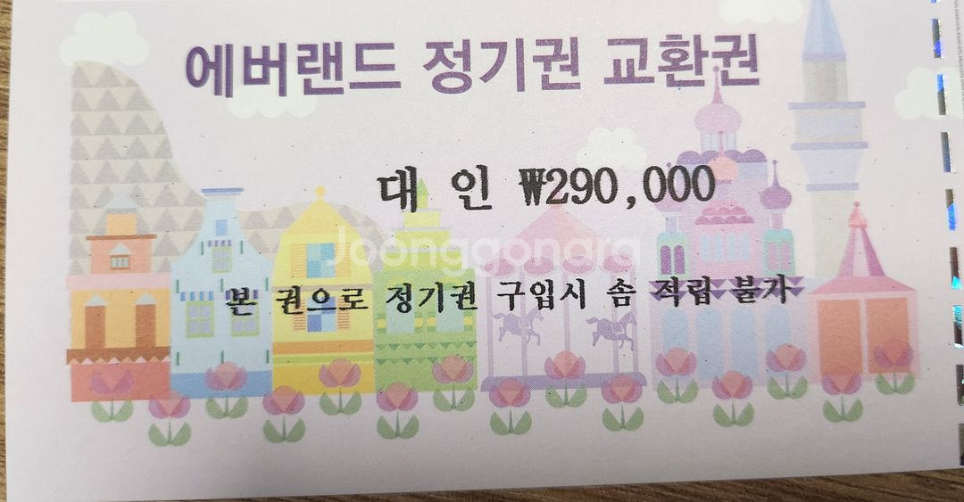 에버랜드 정기권 365 스탠다드 대인2+소인1 (연간)--0