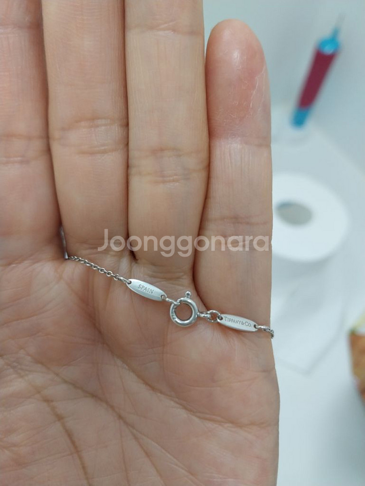 티파니 앤코 오픈하트 16mm 실버 목걸이(가격내림)--2