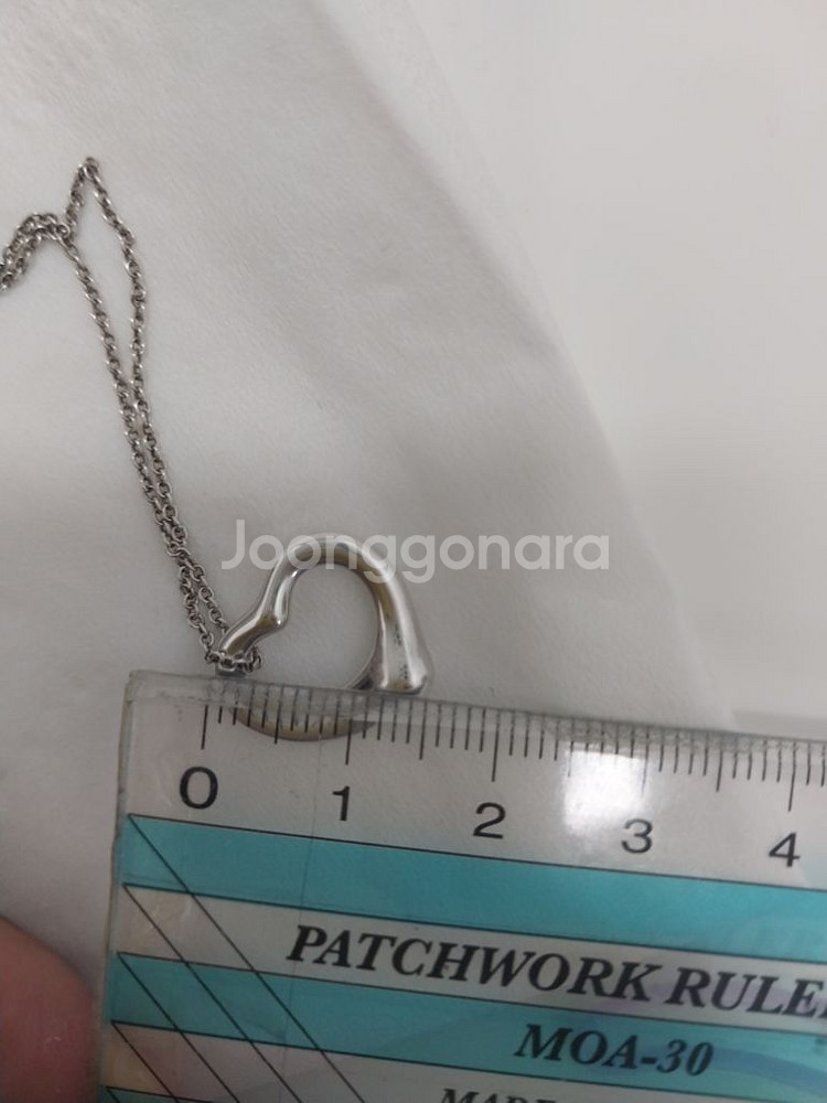 티파니 앤코 오픈하트 16mm 실버 목걸이(가격내림)--1