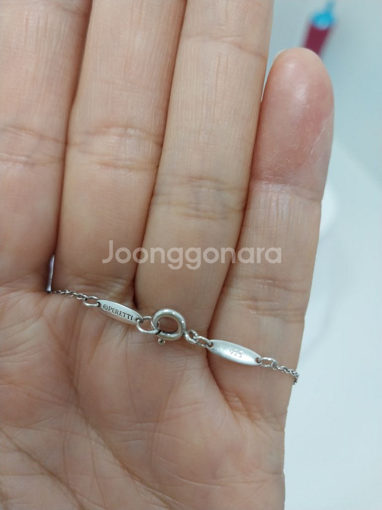 티파니 앤코 오픈하트 16mm 실버 목걸이(가격내림)--3