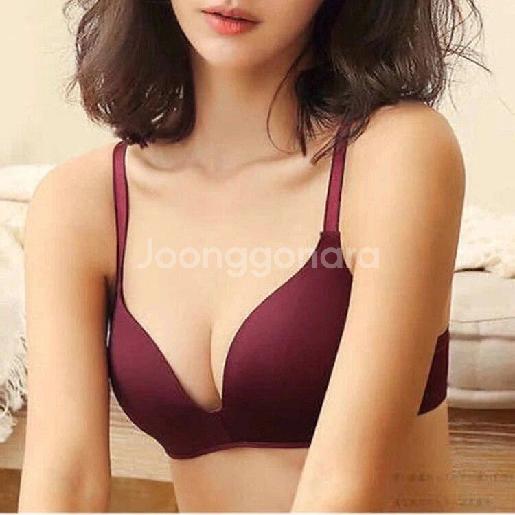 새상품#심리스 브라 와인 70A 70B 사이즈 브래지어--2