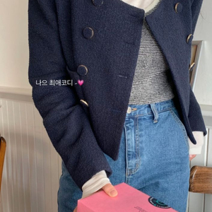 더위시 리즈 자체제작 트위드자켓