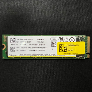 SK 하이닉스 SSD NVMe 256GB 판매 합니다.