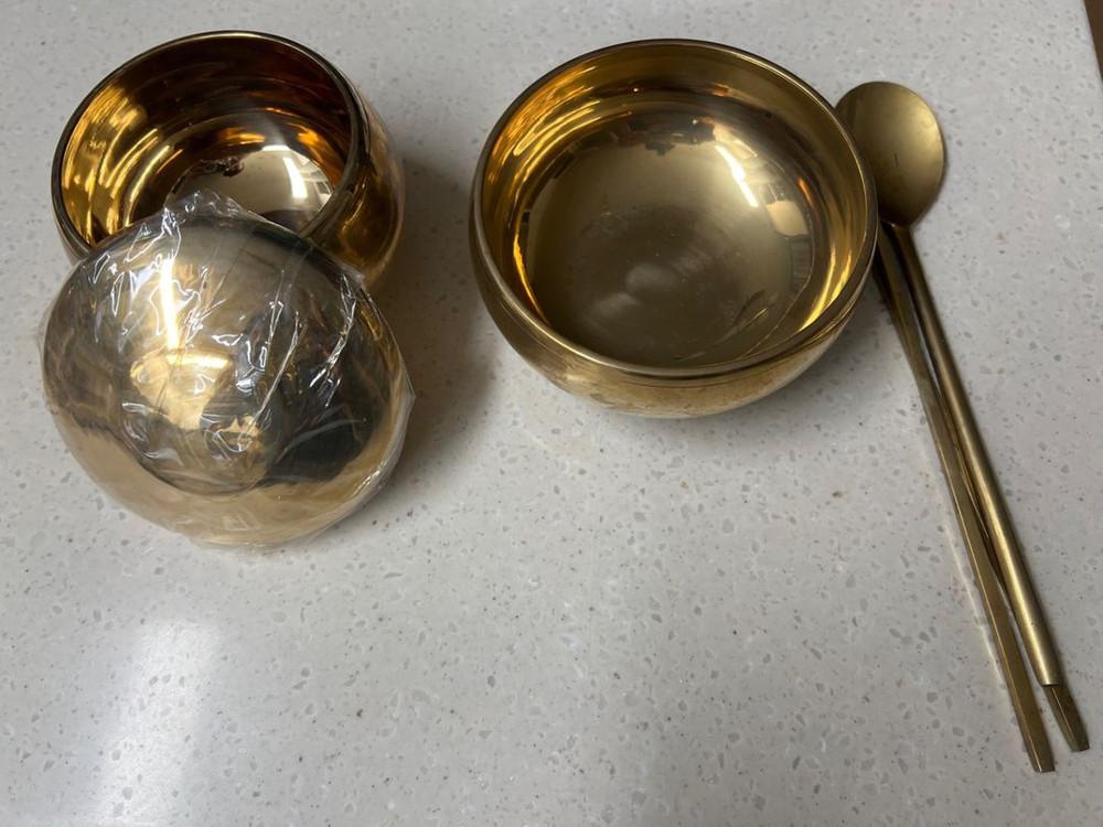 방짜 유기그릇 세트 정품--7