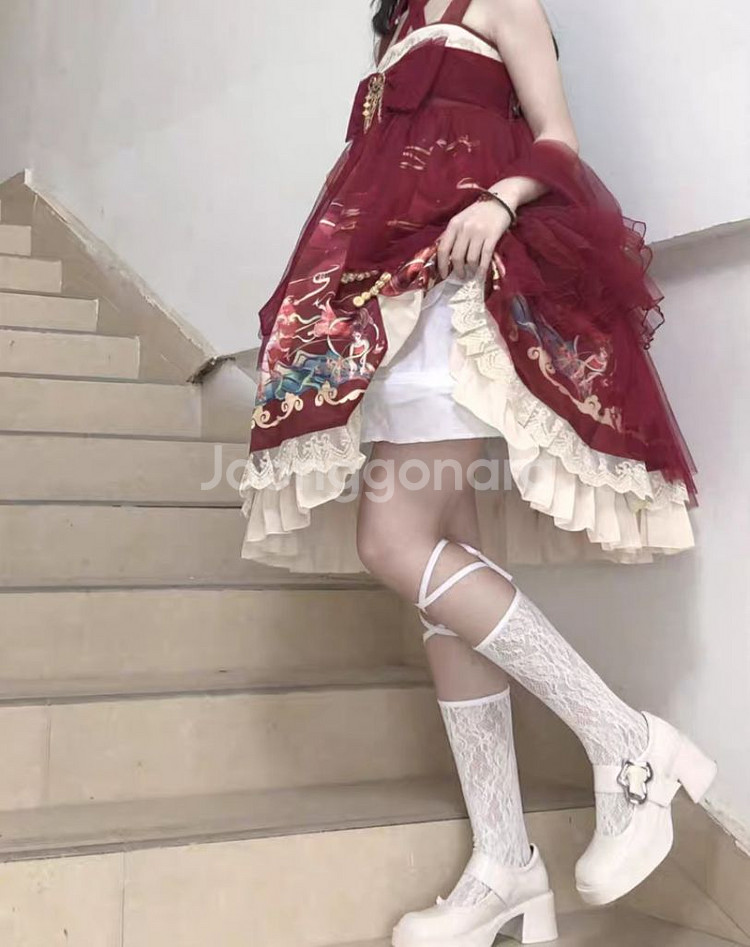 로리타 파니에 45cm 와이어 속치마 봉봉 튜튜 기본템--3