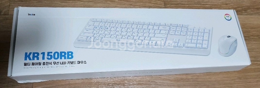 아이노트 RGB LED 백라이트 충전식 무선 블루투스--1