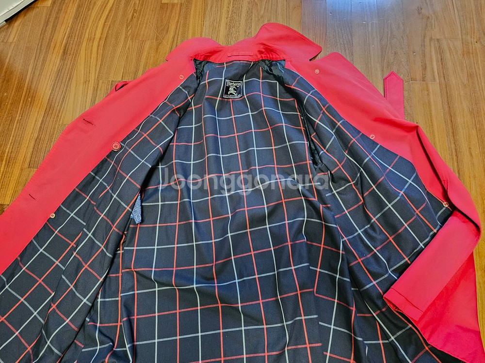 버버리 레드 더블 트렌치코트 Burberry 바바리--8