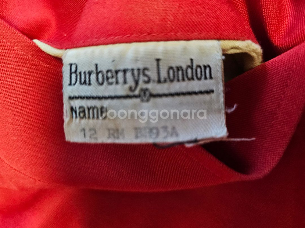 버버리 레드 더블 트렌치코트 Burberry 바바리--2