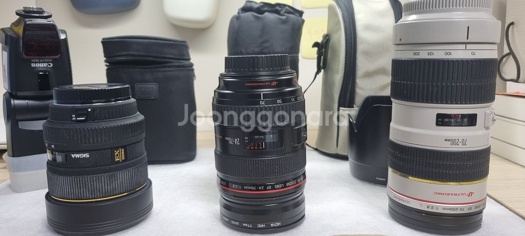 캐논 EF70-200, EF24-70, 시그마12-24--0