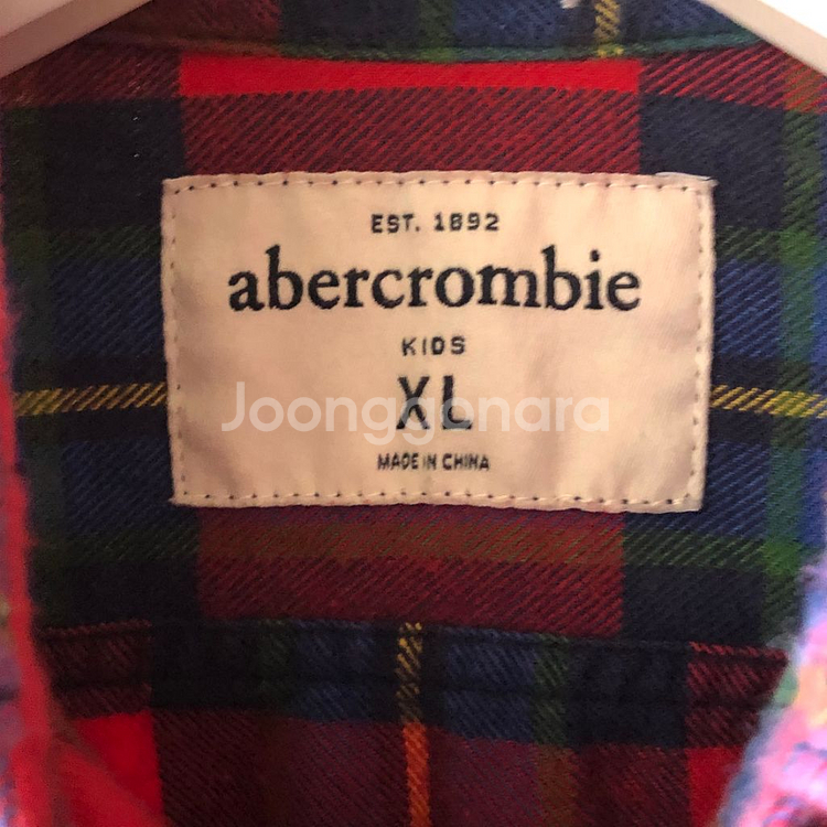 아베크롬비 키즈XL (여성 55) 체크 남방--2