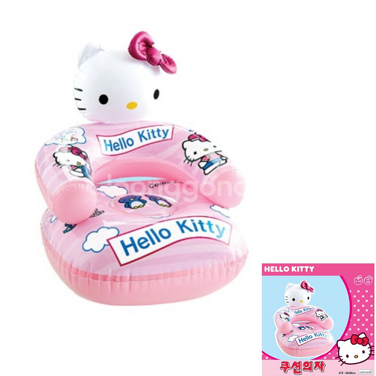 헬로키티 튜브의자 에어쿠션튜브 물놀이튜브 유아 보행기--0