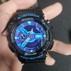 G-SHOCK 지샥 빅페이스 검정/보라 유광팝니다