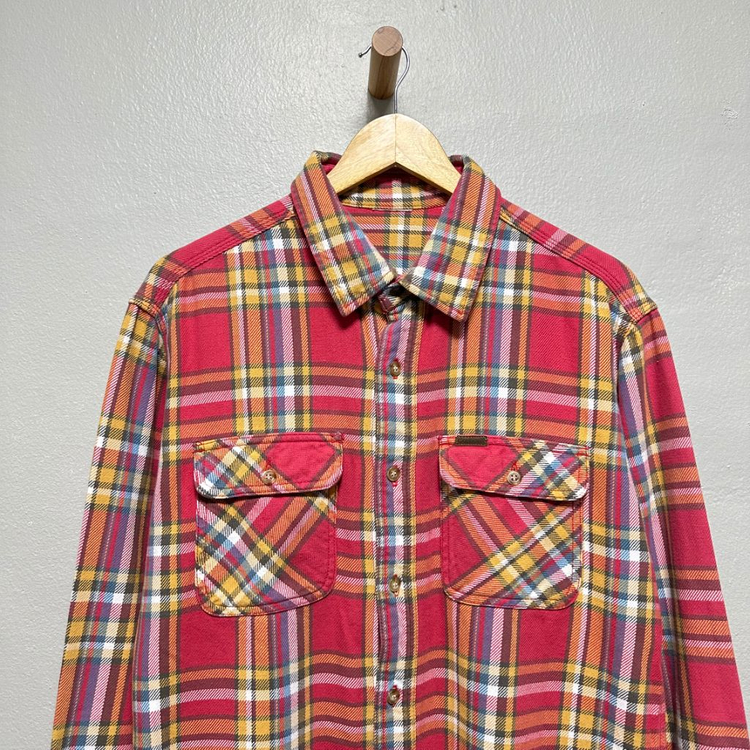 칼하트 레더 로고 플란넬 셔츠--1