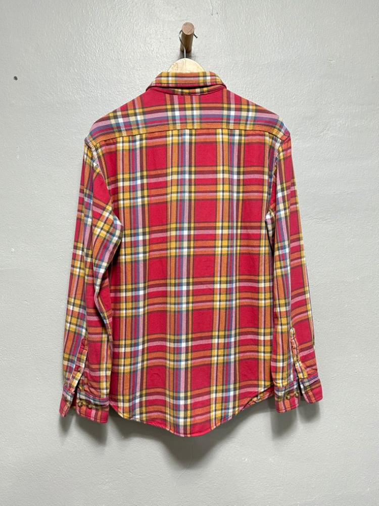 칼하트 레더 로고 플란넬 셔츠--5