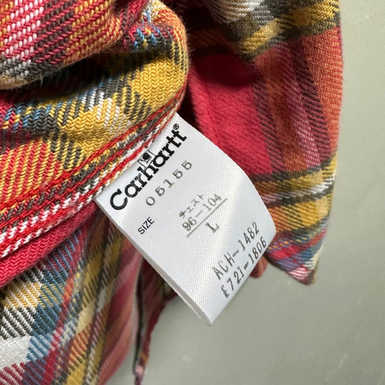 칼하트 레더 로고 플란넬 셔츠--6