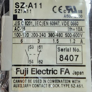 후지전기 보조 접점 유닛 SZ-A11(4개) 판매합니다