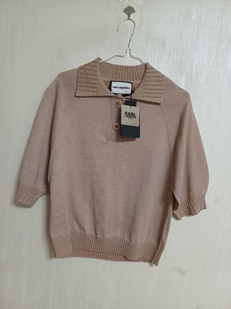 여성 칼라거펠트 봄.가을 반팔니트 (박시90-95) 이미지