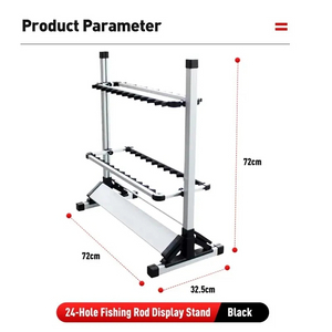24개 낚시대 랙 거치대 정리함 낚시 용품 장비