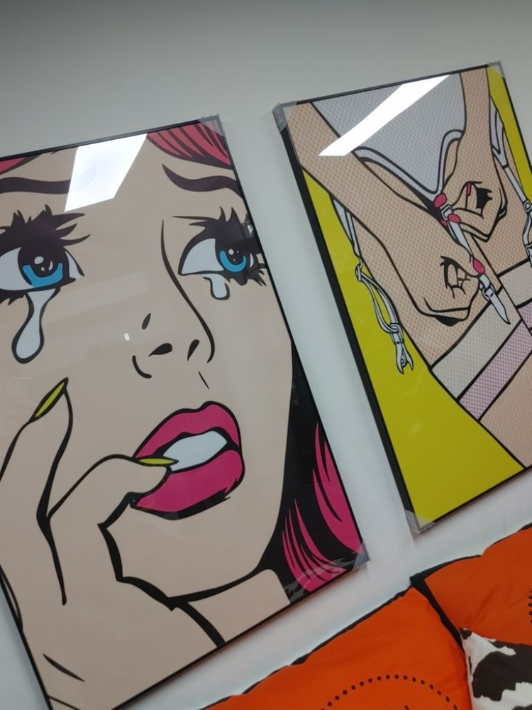 감성 컬러 여인 대형 팝아트 그림 액자 인테리어액자--1