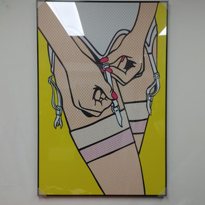 가터벨트 여인 대형 팝아트 그림 액자 인테리어소품