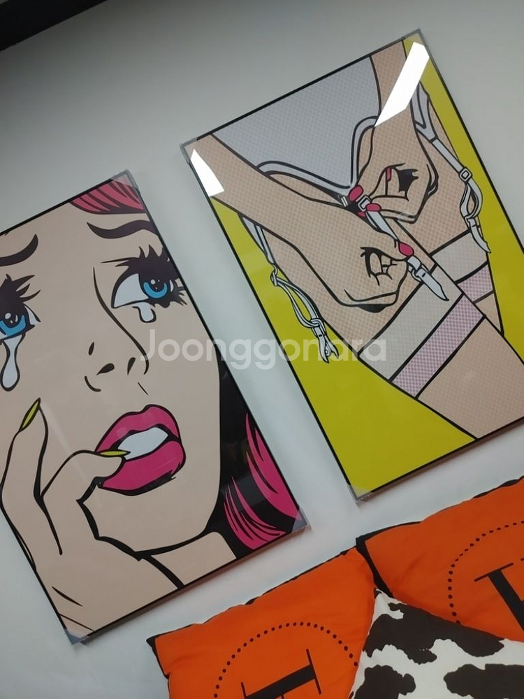 감성 가터벨트 여인 대형 팝아트 그림 액자 인테리어소품--2
