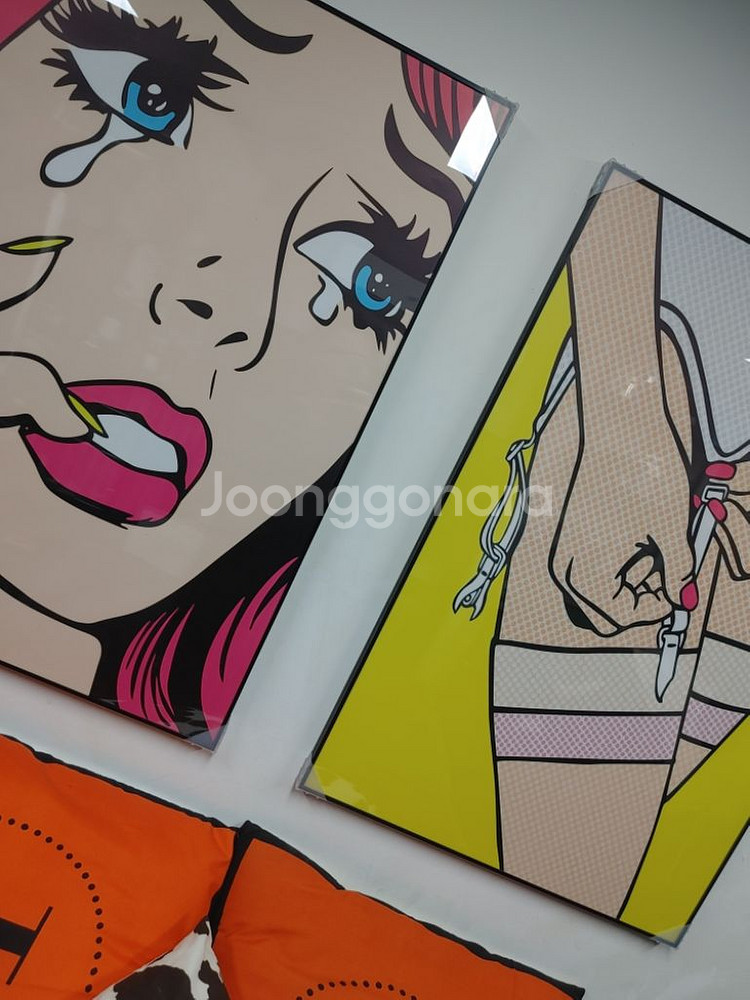 감성 가터벨트 여인 대형 팝아트 그림 액자 인테리어소품--3