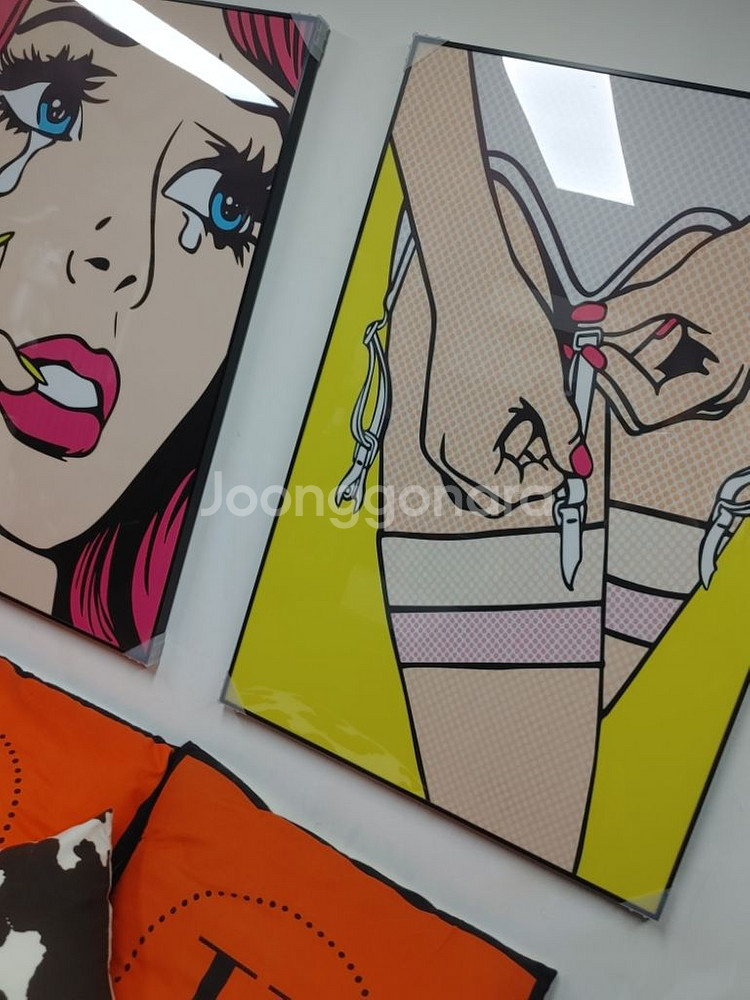 감성 가터벨트 여인 대형 팝아트 그림 액자 인테리어소품--7