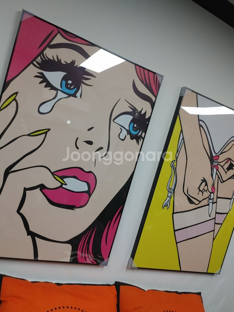 감성 가터벨트 여인 대형 팝아트 그림 액자 인테리어소품--5