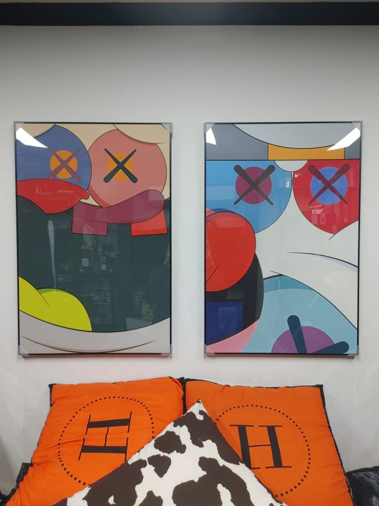 카우스 베어브릭 피규어 대형 그림 액자 그림액자 소품--6