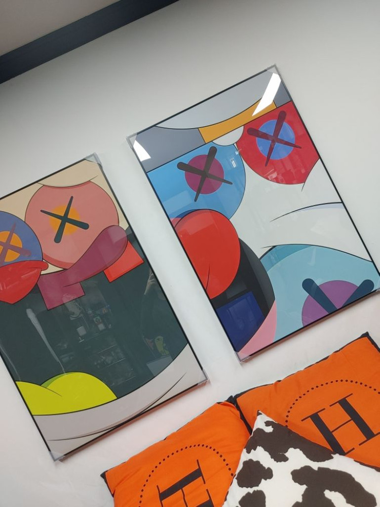 카우스 베어브릭 피규어 대형 그림 액자 인테리어액자--8